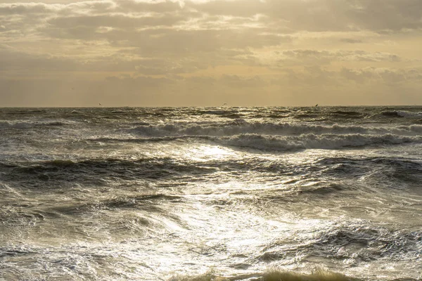Sea storm in Torremolinos, Malaga, Spain