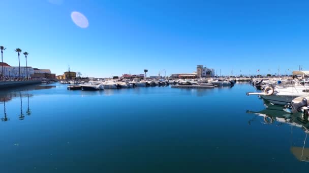 Faro Portugal Mart 2023 Faro Portekiz Gemiler Botlar Mart 2023 — Stok video