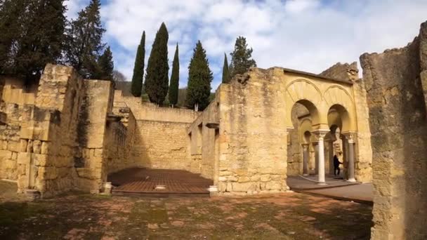 Cordoba España Ferbuario 2023 Las Ruinas Medina Azahara Palacio Medieval — Vídeos de Stock