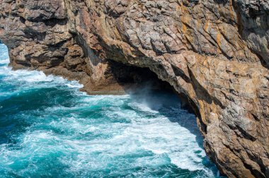 Lagos, Portekiz 'in dışındaki Algarve kıyısında. Portekiz plajları ve kıyıları.
