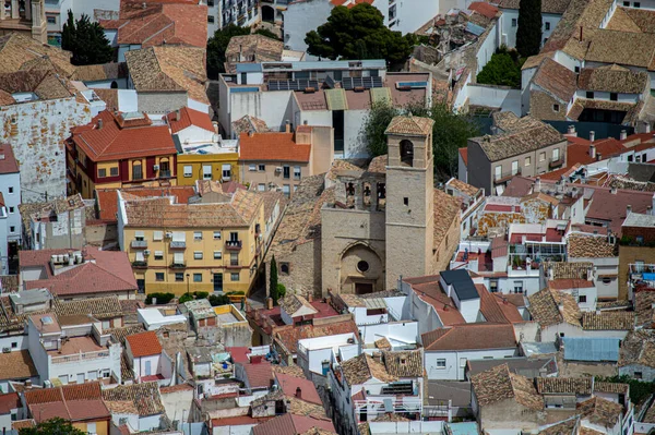 Jaen Hiszpania Kwietnia 2023 Widok Miasto Średniowiecznego Zamku Santa Catalina — Zdjęcie stockowe
