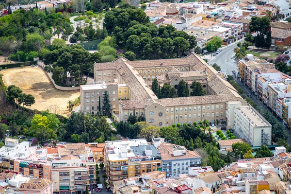 Jaen Espanha Abril 2023 Vista Cidade Castelo Medieval Santa Catalina — Fotografia de Stock