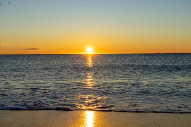 Akdeniz üzerinde gün doğumu, Costa del Sol, Malaga, İspanya