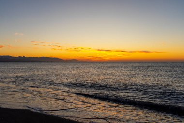 Sunrise over Mediterranean Sea, Costa del Sol, Malaga, Spain