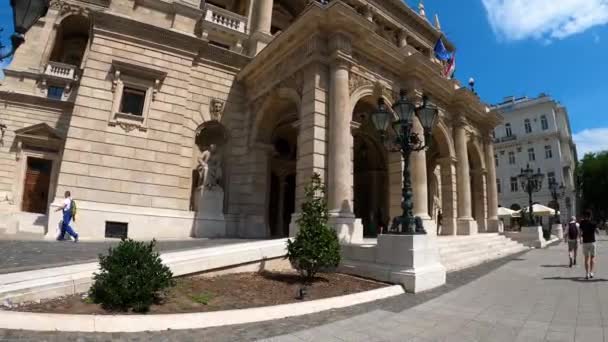 Budapest Ungern Juli 2023 Ungerska Royal State Opera House Ligger — Stockvideo