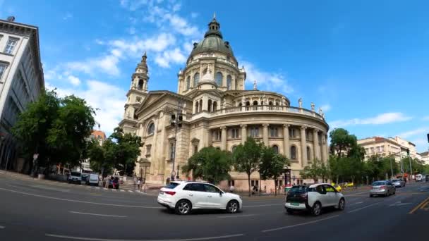 Budapest Maďarsko Června 2023 Bazilika Štěpána Římská Katolická Katedrála Počest — Stock video