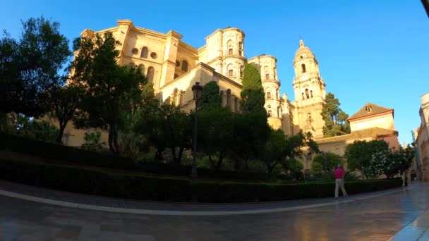 Malaga Spanyolország Április 2023 Reneszánsz Katedrális Római Katolikus Templom Épült — Stock videók