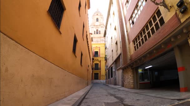 Malaga Spanien April 2023 Renässanskatedralen Romersk Katolska Kyrkan Byggdes Mellan — Stockvideo