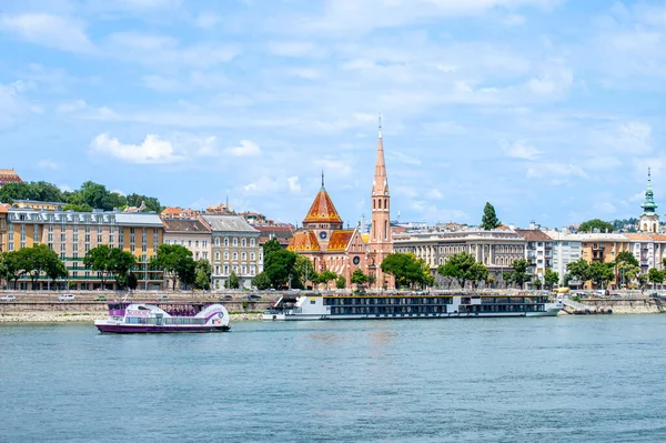 Budapest Węgry Lipiec 2023 Panoramiczny Widok Dunaj Budapeszcie Węgry Lipca — Zdjęcie stockowe