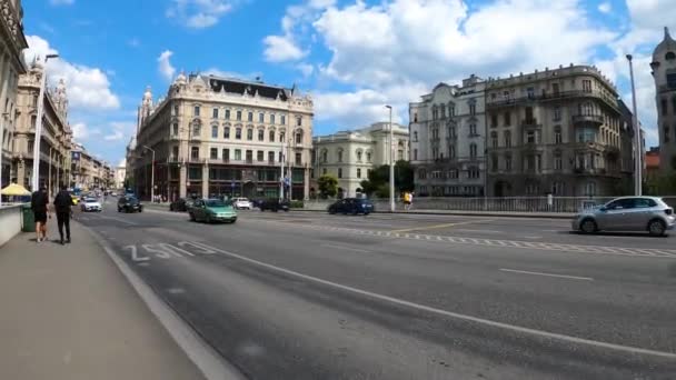 Budapest Hungría Julio 2023 Caminando Por Las Calles Del Centro — Vídeo de stock