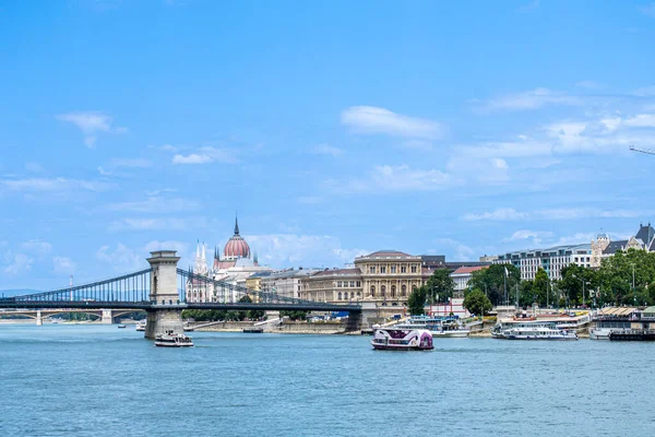 Budapest Ungarn Juli 2023 Ostufer Der Donau Budapest Ungarn Juli — Stockfoto