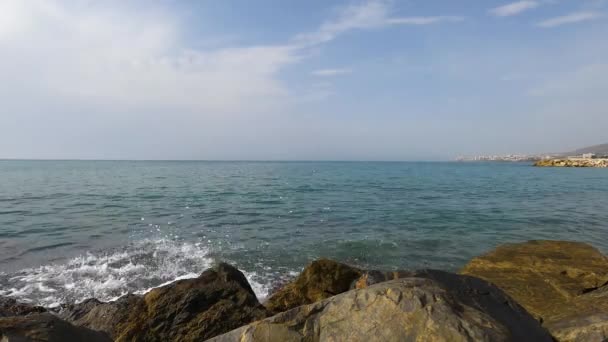 Piękny Wschód Słońca Wybrzeżu Malagi Costa Del Sol — Wideo stockowe