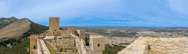 Jaen Spanien April 2023 Panoramautsikt Över Staden Från Medeltida Slottet — Stockfoto