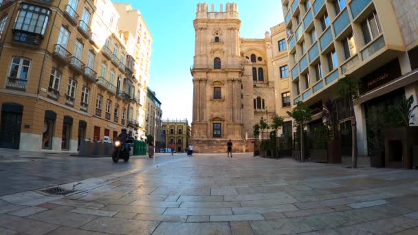 Malaga Spagna Luglio 2023 Cattedrale Rinascimentale Chiesa Cattolica Romana Costruita — Video Stock