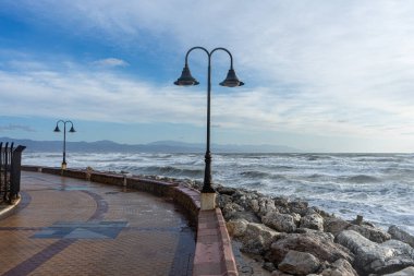 Sea storm in Torremolinos, Malaga, Spain