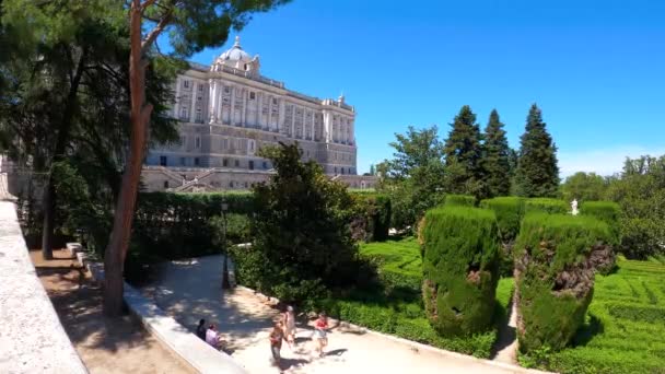 Madrid Espanha Julho 2023 Palácio Real Madrid Residência Oficial Família — Vídeo de Stock