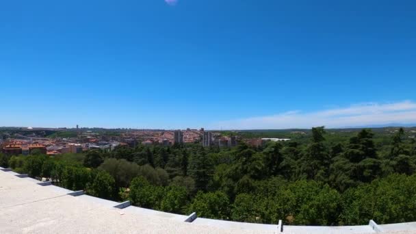 Madrid Spanien Juli 2023 Panoramautsikt Över Stadsbilden Från Mirador Cornisa — Stockvideo