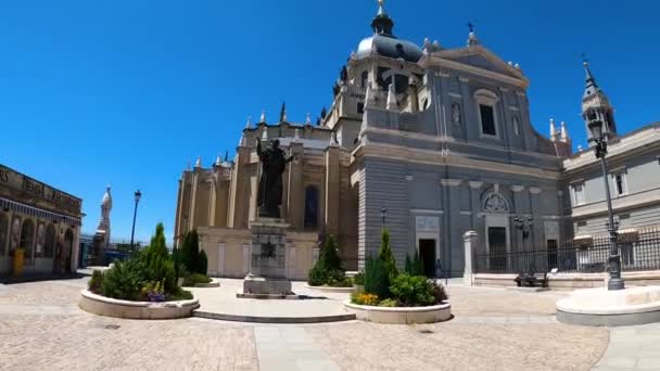 Madrid Španělsko Června 2023 Katedrála Santa Maria Real Almudena Létě — Stock video