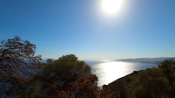 Paisagem Costeira Mediterrânica Cerro Gordo Herradura Andulasia Sul Espanha — Vídeo de Stock