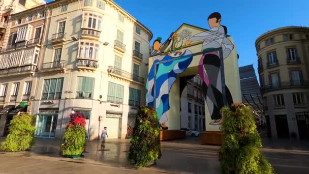Malaga Espagne Août 2023 Porte Feria Début Rue Larios Malaga — Video