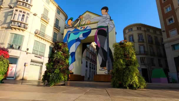 Malaga Espagne Août 2023 Porte Feria Début Rue Larios Malaga — Video