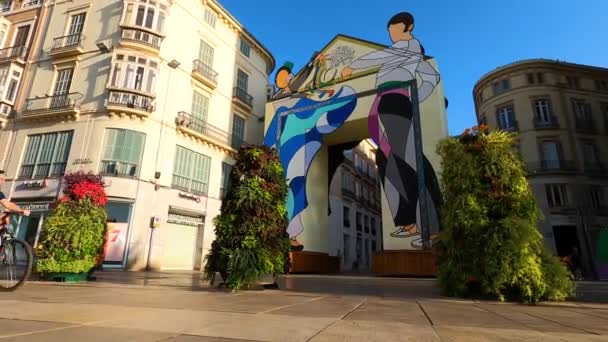 말라가 스페인 2023년 13일 2023년 13일에 스페인 말라가의 라리오스 거리의 — 비디오