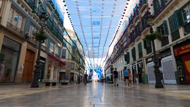Malaga Spanien August 2023 Das Tor Der Feria Anfang Der — Stockvideo