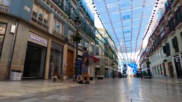 Malaga Spagna Agosto 2023 Porta Della Feria All Inizio Larios — Video Stock