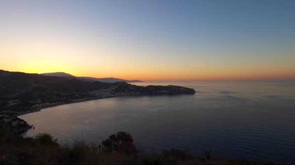 Série Time Lapse Nascer Sol Sobre Mar Mediterrâneo Partir Cerro — Vídeo de Stock