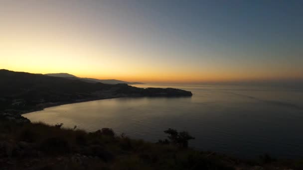 Auringonnousu Välimeren Yli Cerro Gordosta Herradura Andulasia Etelä Espanja — kuvapankkivideo