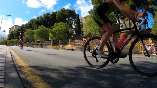 Benalmadena Espanha Maio 2023 Corridas Bicicleta Nas Ruas Costa Del — Vídeo de Stock