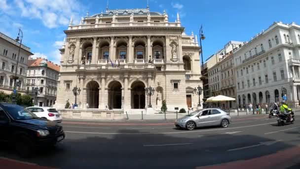 Будапест Хангария Июля 2023 Года Венгерский Королевский Государственный Оперный Театр — стоковое видео