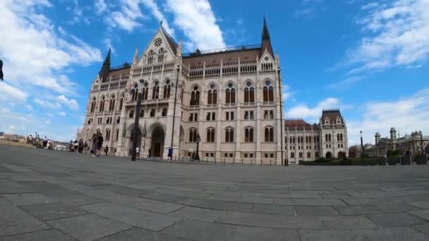 Budapest Hongrie Juillet 2023 Parlement Hongrois Jour Budapest Des Beaux — Video