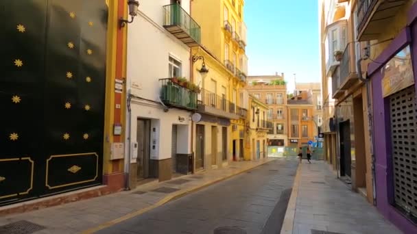 Malaga Španělsko Srpna 2023 Procházka Historickým Centrem Města Malaze Španělsku — Stock video