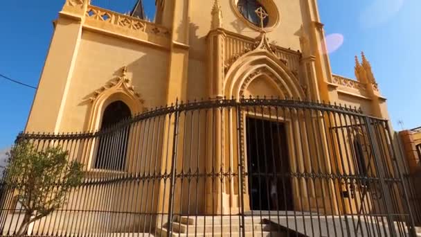 Malaga Spanyolország August 2023 Parroquia San Pablo Templom Malaga Spanyolország — Stock videók