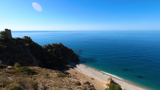 Zatoka Torre Del Pino Herradura Andulasia Południowa Hiszpania — Wideo stockowe