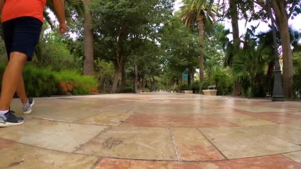 Malaga Spanya Temmuz 2023 Spanya Nın Malaga Şehrinde Bulutlu Bir — Stok video