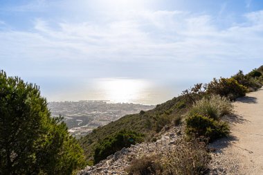 Road to mount Calamorro, near Malaga in the Costa del Sol in Spain