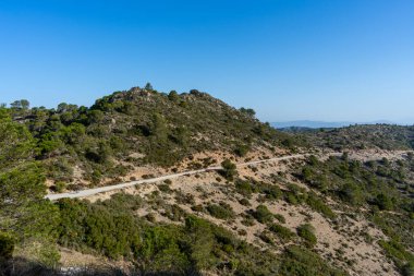 Road to mount Calamorro, near Malaga in the Costa del Sol in Spain