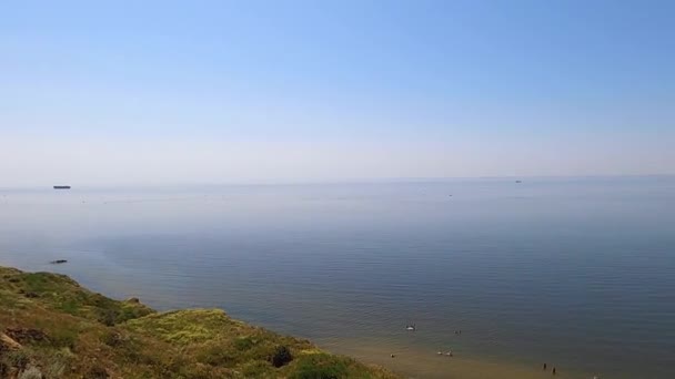 Landschaft Des Schwarzen Meeres Vom Kap Adjiyask Ukraine — Stockvideo