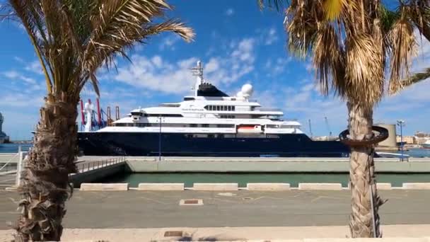 Malaga España Septiembre 2023 Crucero Norwegian Getaway Puerto Málaga España — Vídeos de Stock