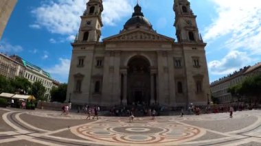 BUDAPEST, HUNGARY - 7 Temmuz 2023: Aziz Stephen Bazilikası, Macaristan 'ın ilk Budapeşte Kralı Stephen' ın anısına Roma katolik katedrali