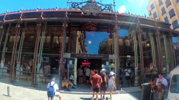 Madrid Spain July 2023 Miguel Market Mercado San Miguel Popular — Stock Video
