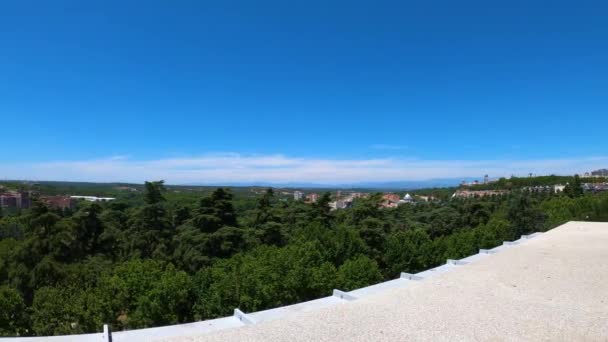 Madrid Spanien Juli 2023 Panoramautsikt Över Stadsbilden Från Mirador Cornisa — Stockvideo