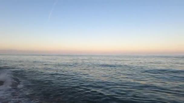 Puesta Sol Sobre Playa Rincón Del Sol Mar Mediterráneo Torremolinos — Vídeos de Stock