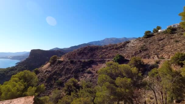 Solnedgång Över Medelhavet Från Cerro Gordo Herradura Andulasien Södra Spanien — Stockvideo