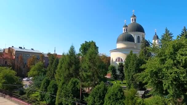 Chernivtsi Ukraine Αυγούστου 2021 Καθεδρικός Ναός Αγίου Πνεύματος Που Χτίστηκε — Αρχείο Βίντεο