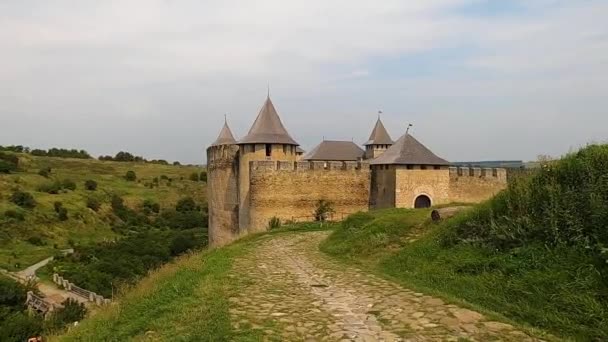 Khotyn Ukraine August 2021 Die Chotyn Festung Aus Dem Jahrhundert — Stockvideo