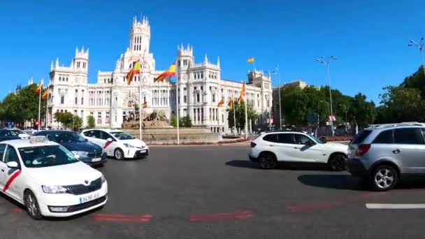 Madrid Spain Temmuz 2023 Plaza Cibeles Madrid Spanya Temmuz 2023 — Stok video