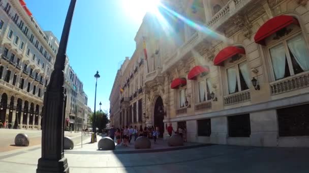 Madrid Espanha Julho 2023 Caminhando Até Puerta Del Sol Praça — Vídeo de Stock